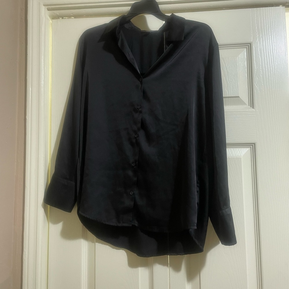 Ambiance Black Casual Button Down Shirt